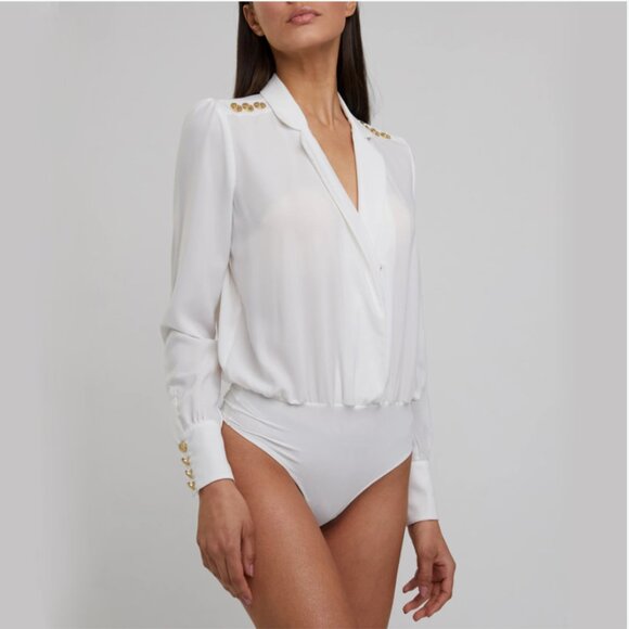 Holland Cooper Shirt Bodysuit in White - Picture 2 of 4